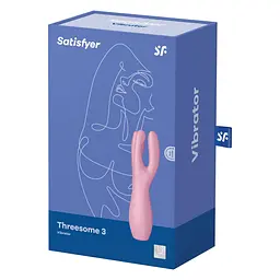 Вібратор для клітора Satisfyer Threesome 3 14 см світло-рожевий - мініатюра 3