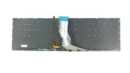 Клавіатура для ноутбука HP (Pavilion: 15-AK) rus, black, без фрейма, підсвічування клавіш