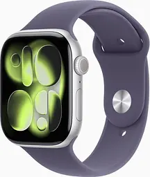 Смарт-годинник Apple Watch Series 11 GPS 46mm Silver Alu. Case w. Purple Fog S. Band - M/L (MEVA4)