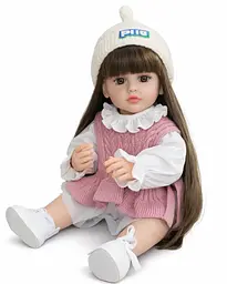 Реалістична Кукла Реборн 55 см повністю вінілова Doll Reborn Baby К0100214.1