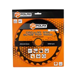 Диск пильний Polax по дереву з твердосплавними напайками 250x32.0/30.0, 40Т (54-148) - мініатюра 3