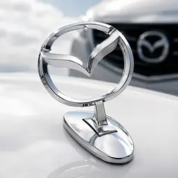 Емблема приціл на капот Mazda Хром сплав на скотчі (Завод) - мініатюра 3