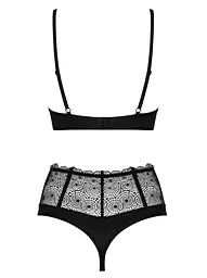 Комплект білизни Obsessive Sharlotte L/XL чорний - мініатюра 6