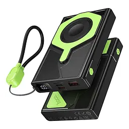 Зовнішній акумулятор Hoco DB83 10000 mAh 22.5 W power bank з вбудованим кабелем - мініатюра 4