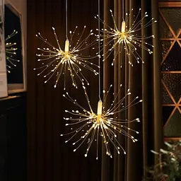 Гірлянда штора Fire Work 450 led, 5 гілок, бахрома, світлодіодна