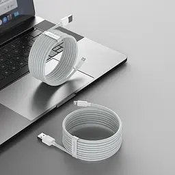 Кабель Baseus Simple Wisdom Cable USB to Lightning 2.4A 1.5m Kit 2PCS TZCALZJ-02 White - мініатюра 2
