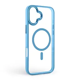 Чехол Apple iPhone 16 Plus, Unit MagSafe, голубой, прозрачный, магсейф, ударопрочный, магнитный, панель-накладка с поддержкой MagSafe, с поддержкой беспроводной зарядки, TPU+PC, защита всего корпуса, ударопрочный, ArmorStandart (ARM79294) - мініатюра 2