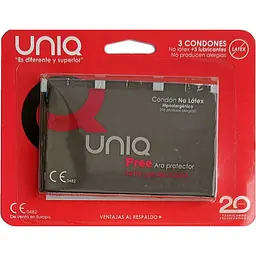 Упаковка безлатексних презервативів Uniq Single: Free Ultra Thin