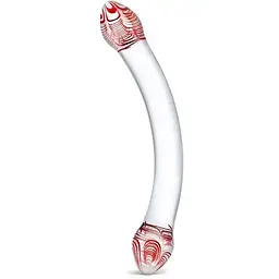 Скляний фалоімітатор Glas Red Head 25.5 см прозорий
