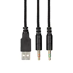 Гарнітура ігрова HG340, mini-jack/dual 3.5 мм, RGB, 2м, чорний 2E Gaming teh0013109 - мініатюра 9
