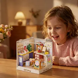 Конструктор Mini House румбокс серії «Інтер'єр Міні» – Крамниця подарунків (8037) - мініатюра 7