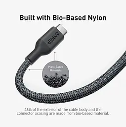 Кабель Anker 544 USB-C to USB-C - 0.9m 140W Bio-Nylon Black (6989635) - мініатюра 6