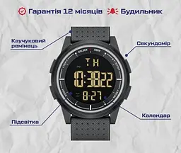Годинник чоловічий наручний GoldenHour Water (Чорний) - мініатюра 6