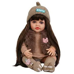 Реалістична Кукла Реборн 55 см повністю вінілова Doll Reborn Baby К0100203