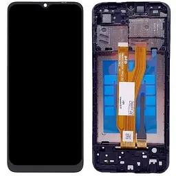Дисплей Samsung A032 Galaxy A03 Core чорний, оригінал PRC, з рамкою