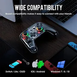 Геймпад Onikuma бездротовий M7 для ПК ноутбука PS4 PS5 Xbox з Bluetooth та RGB підсвіткою універсальний контролер - мініатюра 8