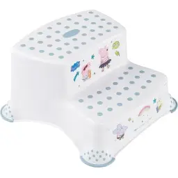 Подставка-ступенька для ванной Keeeper Peppa the pig на две ступени белая (10032)
