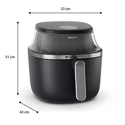 Аерогриль Philips Ovi XL Series 3000 чорний 1700 Вт (NA331/00) - мініатюра 4