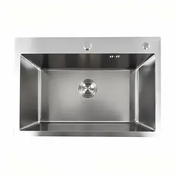 Кухонна мийка Platinum Handmade 650x450x220 (товщина 3,0/1,5 мм корзина та дозатор в комплекті), Нержавіюча сталь
