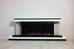 Електричний камін трьохсторонній Binelli Long 3D Bluetooth звук потріскування дров 1500Вт (10081650) - мініатюра 4