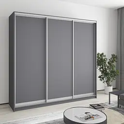 Шафа-купе тридверна MebelStar Комбо AL 3ДСП 220x60x210 см Антрацит (MBS-3298)