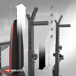 Лавка тренувальна Hop-Sport HS-1075 Pro із партою Скотта - мініатюра 7