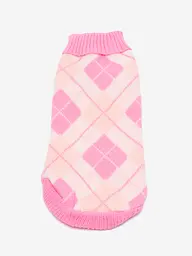 Светр для собак та котів EcoToys Diamond XL рожевий ромби A: 35 см B: 34 см C: 26 см 6963