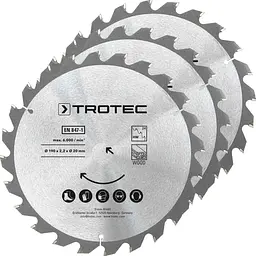 Диск пиляльний Trotec 190х20х2,2 HW24 Wood (3 шт) (6215001330)