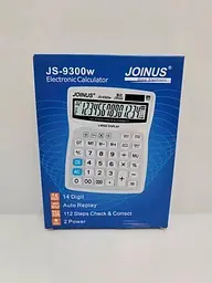 Калькулятор настільний JOINUS JS-9300W, 14-розрядний, великий дисплей, Auto Replay, перевірка 112 кроків, подвійне живлення - мініатюра 2