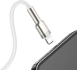 Кабель Baseus Cafule Metal USB to Lightning 2м White (CALJK-B02) [73379] - мініатюра 4