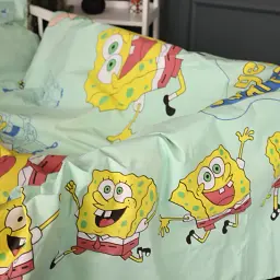 Простирадло на гумці MirSon Kids Time 17-0688 Спанч Боб і Патрік Бязь 70х140 см (2200010252408) - мініатюра 5