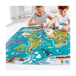 Пазл Hape гра Карта світу 105 елементів (E1626) - мініатюра 4