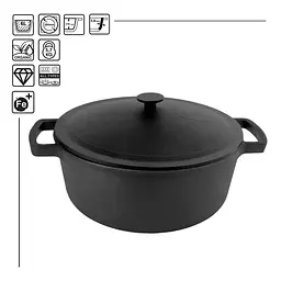 Каструля чавунна Brizoll Casserole P-6L-1 6л 28 см - мініатюра 2