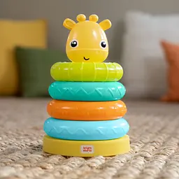 Іграшка-пірамідка Bright Starts Giraffe Tower розвивальна (17467) - мініатюра 3
