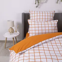 Комплект постільної білизни ТЕП Terracotta Check 70x70 полуторний білий - мініатюра 5