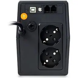 Джерело безперебійного живлення NJOY Horus Plus 800 (PWUP-LI080H1-AZ01B) Lin.int., AVR, 2 x евро, USB, LCD, пластик - мініатюра 5