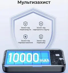 УМБ Ugreen Magnetic Wireless 10000 mAh 20W USB-C In/Out (PB561) Black - мініатюра 6