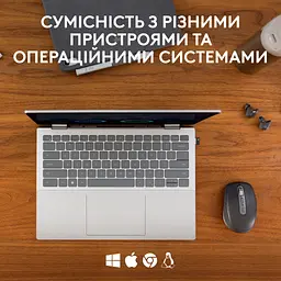 Мишка Logitech MX Anywhere 3S for Business Wireless/Bluetooth + Mouse Pad Studio Series Graphite (MX910-006958) - мініатюра 8