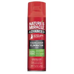 Знищувач-піна Nature's Miracle Advanced Stain and Odor Eliminator для видалення плям і запахів від котів з посиленою формулою 518 мл