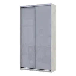 Шафа купе Сіті Лайт Слім Біле Дерево Скло Сіре 120х45х225 (44900294) - мініатюра 5