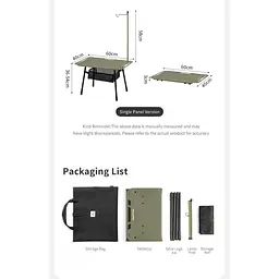 Стіл складаний Naturehike CNK2450JJ025 60х40 см алюміній Чорний - мініатюра 4