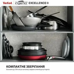 Набір посуду Tefal Ingenio Excellence+, 13 предметів, чорний (P0009753) - мініатюра 5