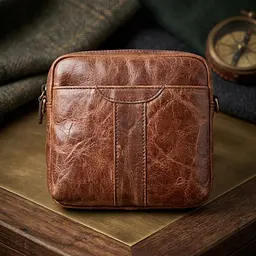 Сумка чоловіча 14724 Vintage коричнева - мініатюра 4