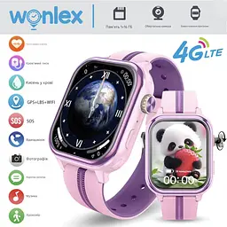 Дитячий смарт-годинник Wonlex KT39 годинник-телефон з відеодзвінком GPS WI-FI і SIM-картою Pink (19137) - мініатюра 5