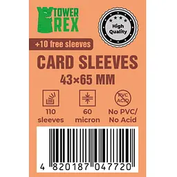 Аксесуар Tower Rex Протектори для карт TowerRex 43 х 65 мм 60 мкм, Mini Chimera, 110 шт. STANDART (6244)