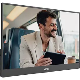 TFT 15.6" AOC 16T20E2, IPS, HDMI, USB- C, колонки, чорний - мініатюра 2