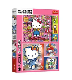 Пазли "Hello Kitty. Вітаю Кітті та друзів", 13336 Trefl, 2х200 елементів (5900511133363)