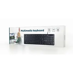 Клавіатура дротова Gembird KB-MCH-04-UA, українська розкладка, мультимедійна, "шоколадні" клавіші, чорний колір - мініатюра 5