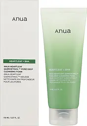 Пінка для глибокого очищення 150 мл Anua Heartleaf Quercetinol Pore Deep Cleansing Foam - мініатюра 2