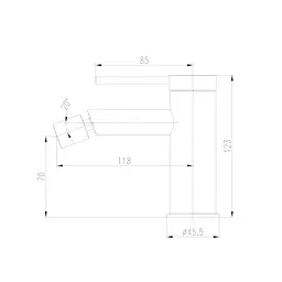 Змішувач для біде TOPAZ LOFT TLF 32601-H75-C - мініатюра 7